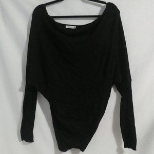 REITMANS | large | Sheer Black Knit Poncho / Shawl With Sleeves | GUC